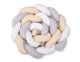 Protector de Cuna Knot Bumper XXL My Sweet Baby - Blanco, Gris, Beige