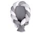 Nido trenzado 2 en 1 My Sweet Baby - Blanco y gris