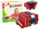 Acordeón infantil rojo de Lean toys con diseño atractivo.