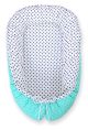 Baby Nest Double-sided Premium Cocoon For Infants Bobono - Black Dots White Dots On Mint