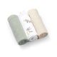 Paquete de 3 Pañales Muselina Crinkle Babyono - Verde