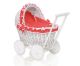 Carrito de Muñecas de Mimbre My Sweet Baby con Ropa Blanca y Roja