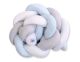 Protector de Cuna Trenzado My Sweet Baby en Blanco, Gris y Azul