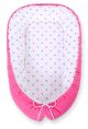 Baby Nest Double-sided Premium Cocoon For Infants Bobono- Stars Grey-pink/ Pink