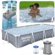 Piscina Estructural Rectangular con Bomba Bestway