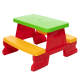 Mesa y Banco Infantil Jardín Rojo Dorex