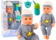 Muñeca en pijama gris con sonido y funcionalidad de orinal
