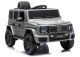 Coche eléctrico infantil Mercedes G 4x4 gris con tracción total, vista frontal