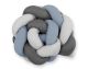 Knot Bumper My Sweet Baby - Protector de Cuna Pastel Azul y Gris