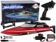 Lancha motorizada RC 2.4 GHz Lean Toys roja, vista superior