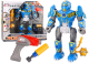 Robot Taladrador Torcido con Luz y Sonido Azul