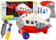 Avión de Cartón con Alas Giratorias DIY Rojo