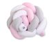 Bumper Trenzado My Sweet Baby - Protección Cuna Rosa Gris