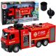 Camión de bomberos con función de agua y luces LED de Lean toys.