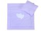 Pram Bedding Set With Duvet And Pillow 2pcs - Hearts White Polka Dots On Lilac