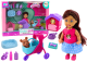 Muñeca con Perros y Accesorios de Perrera Rosa 16 pcs