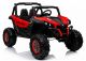 Jeep eléctrico infantil XMX Lean Cars rojo con mando remoto, vista frontal