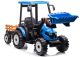 Tractor a batería con remolque Hercules Azul 24V