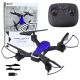 Drone Falcon con luces LED y control remoto en vuelo.