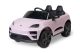 Coche eléctrico infantil Porsche Macan rosa Toyz con licencia oficial, vista frontal