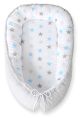 Baby Nest Double-sided Premium Cocoon For Infants Bobono- Stars Blue-grey/grey