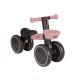 Correpasillos infantil Kikkaboo Blinky rosa de aluminio, vista frontal con ruedas luminosas