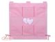 Organizador de Cuna My Sweet Baby Cot Tidy Corazones Rosa