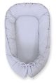 Baby Nest Double-sided Premium Cocoon For Infants Bobono- White Polka Dots On Grey/grey