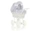 Carrito de muñecas My Sweet Baby de mimbre con ropa de cama gris