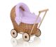 Carrito de Muñecas de Mimbre My Sweet Baby con Ropa Lila