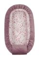 Nido de Bebé Reversible Velvet Bloom Rosa 80x45 – Cocoon Ajustable y Acolchado