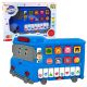 Piano eléctrico educativo en forma de autobús azul