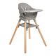 Trona 2en1 Woody Gris 2024 Kikkaboo