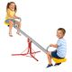 Balancín Sube y Baja de Jardín 2 en 1 Giratorio 360° para 2 Niños 75 kg Metal Kruzzel