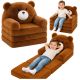 Sofá reclinable en forma de oso de peluche con diseño adorable