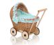 Carrito de muñecas de mimbre My Sweet Baby con ropa de cama