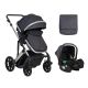 Carrito de bebé 3en1 Kikkaboo Darling Gris Oscuro 2024