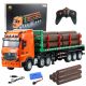 Camión transportador de troncos R/C Huina 1:18 con remolque vista lateral