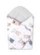Arrullo Swaddle Bebé Velcro Algodón Ratón Gris 75 cm