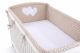 Protector de Cuna My Sweet Baby XXL - Corazones en Blanco y Marrón