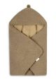 Manta para silla de coche Sensillo Boucle, color beige oscuro con suave terciopelo