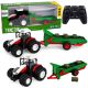 Tractor agrícola RC 1:24 con remolque y luces LED