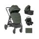Carrito de bebé 3en1 Kikkaboo Ava Verde Militar