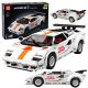 Coche Deportivo RC de Bloques con 1384 Piezas Blanco