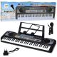 Teclado Eléctrico con Micrófono y Soporte Musical