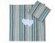 Pram Bedding Set With Duvet And Pillow 2pcs - Hearts Brown Strips