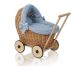 Carrito de muñecas My Sweet Baby con ropa, mimbre natural