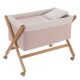 Minicuna Tijera Madera Tender Blush/natural 55x87x74 Cm - Cambrass