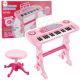Piano Electrónico Infantil con Micrófono Rosa 37 Teclas