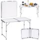 Mesa de Camping Plegable con Altura Ajustable Blanca